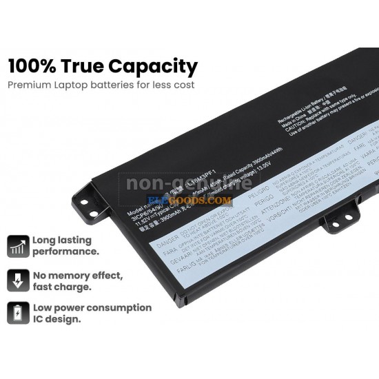 11.52V  45Wh  3 cells  Li-Polymer  Black