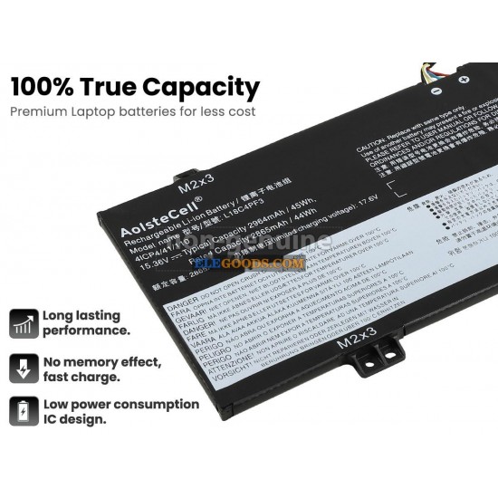 15.36V  45Wh  4 cells  Li-Polymer  Black